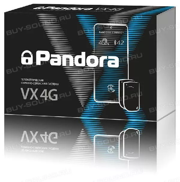 Сигнализация Pandora VX 4G v2 4G/LTE/3G/2G GSM-модем, Bluetooth 4.2, BT-760 black 2шт